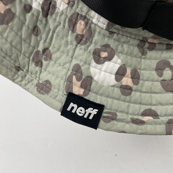 Neff Boonie Hat Adult OS Leopard Print Chin Strap Poly Canvas - Picture 5 of 10